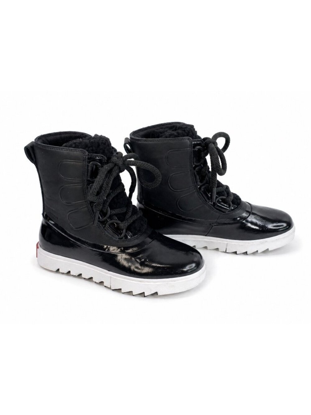 Sorel Women’s Waterproof Black Lace-Up Boots Size 5 NWT Sherpa Lined Black